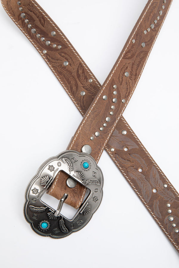 Dancing In The Dust Turquoise Belt - Brown