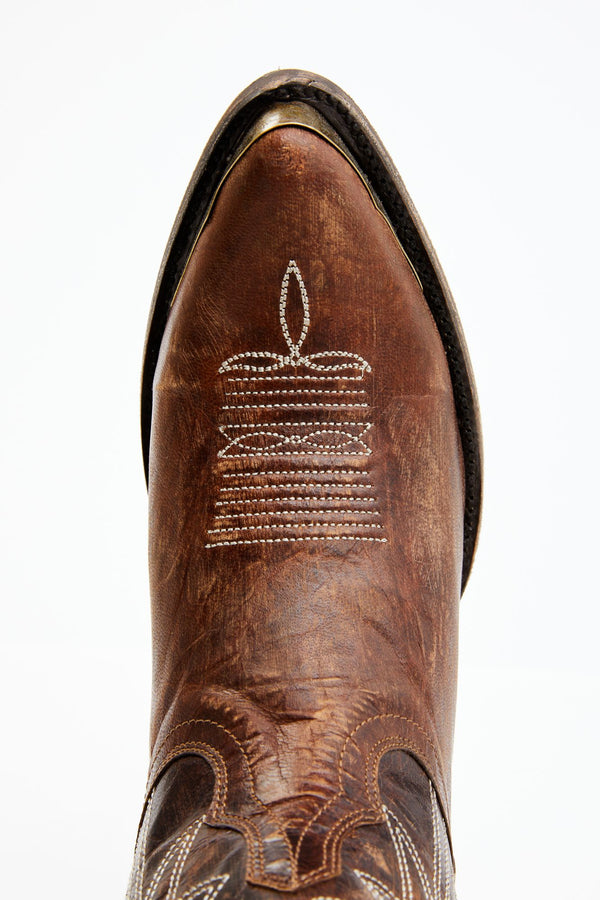 Retro Rock Western Boots - Round Toe - Dark Brown