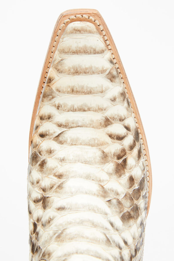 Slay Python Tall Western Boots - Snip Toe - Natural