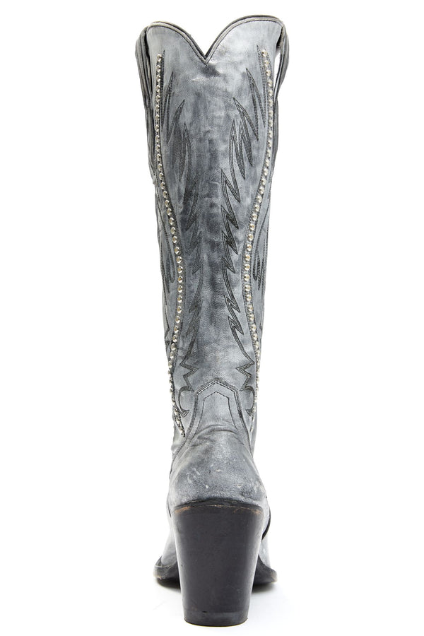 Platinum Western Boots - Round Toe - Silver
