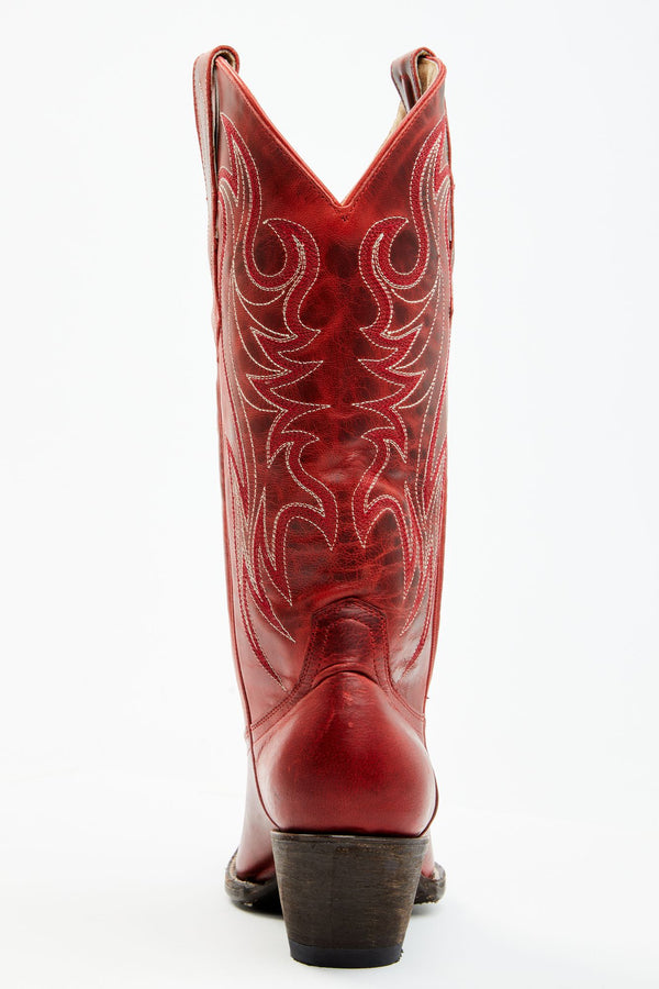 Redhot Western Boots - Snip Toe - Red