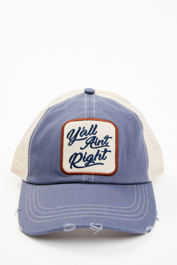 Y'all Ain't Right Baseball Hat - Blue