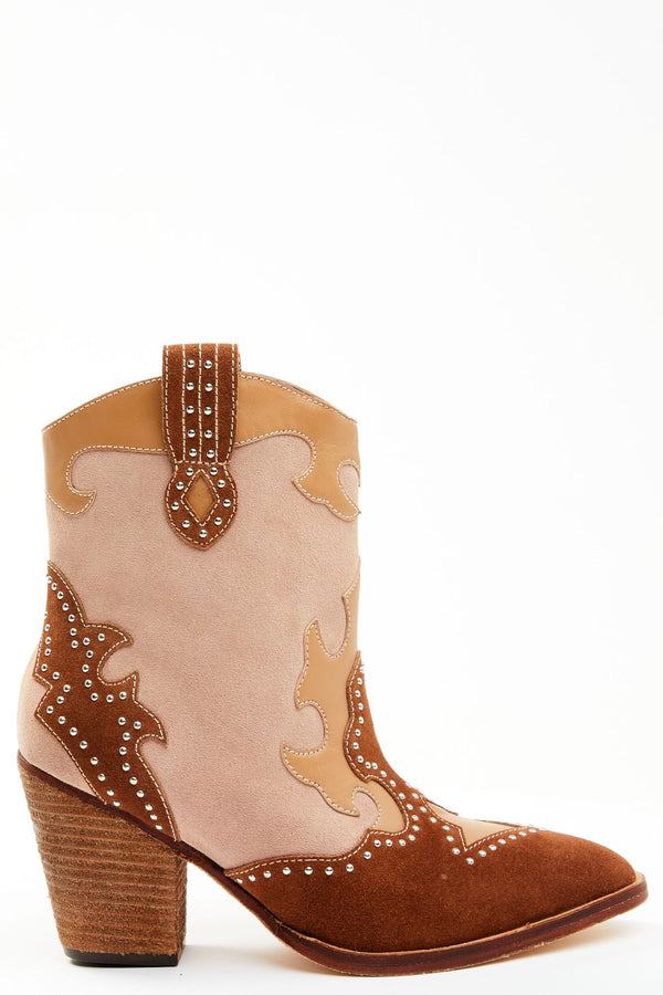 Sugar and Spice Western Bootie - Pointed Toe - Tan