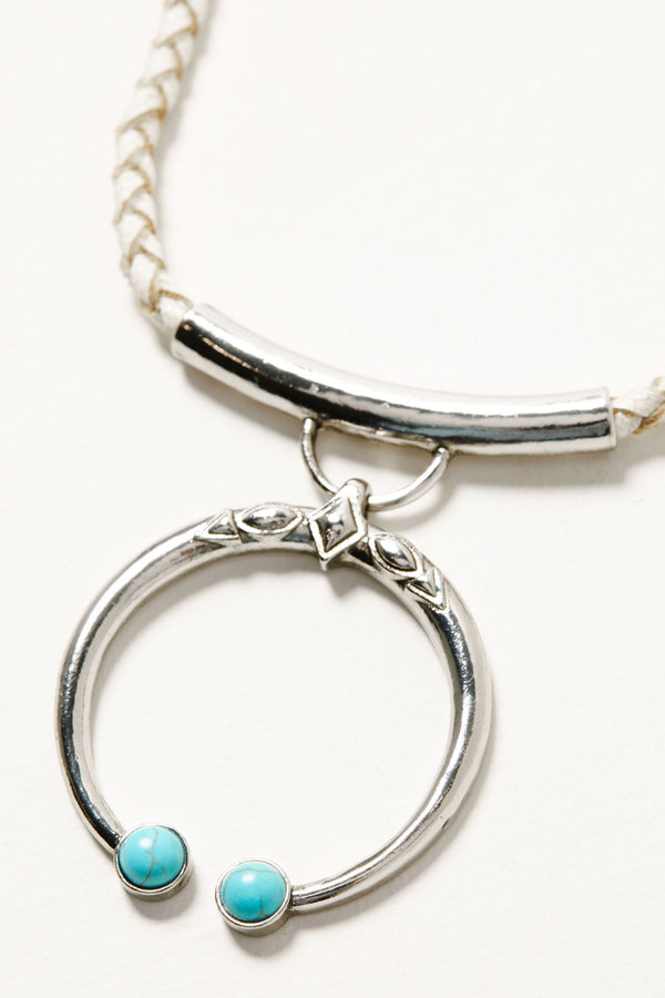 Quinn Circle Necklace - Silver