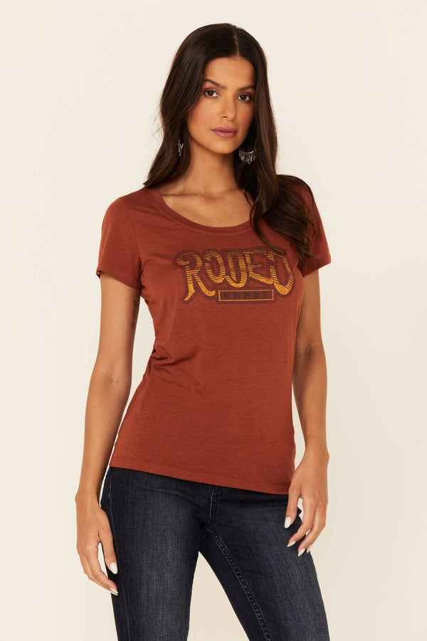 Rodeo Rebel Graphic Short Sleeve Trustie Tee - Rust Copper