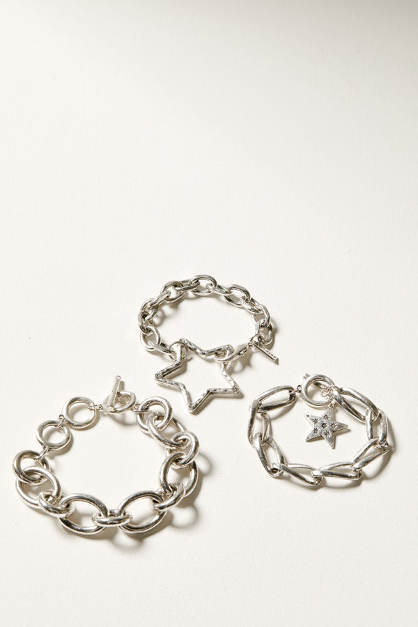 Jessie 3-piece Bracelet Set - Silver