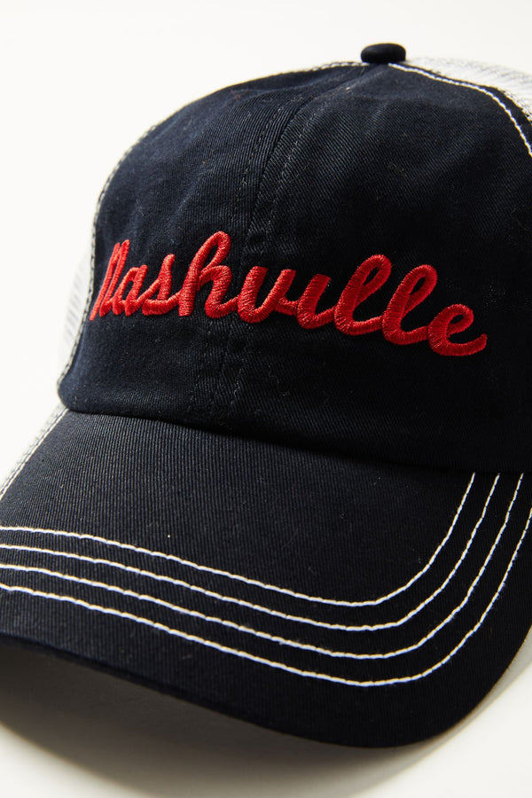 Nashville Mesh-Back Baseball Hat - Grey