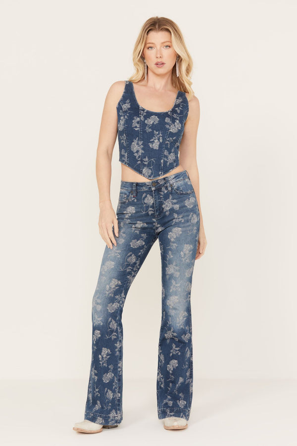 Floral Drive Jacquard Denim Corset Top – Idyllwind Fueled by