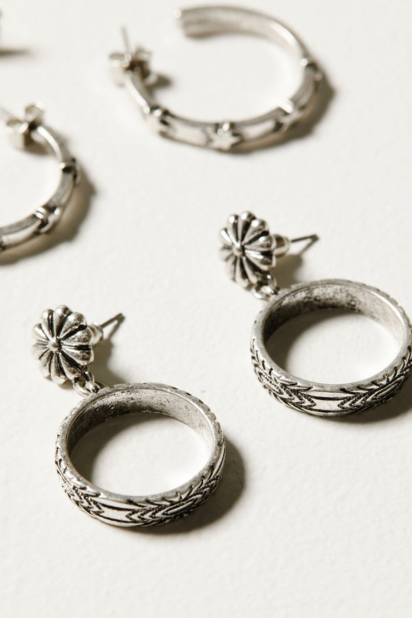 Hurst 5-piece Earrings Set - Silver