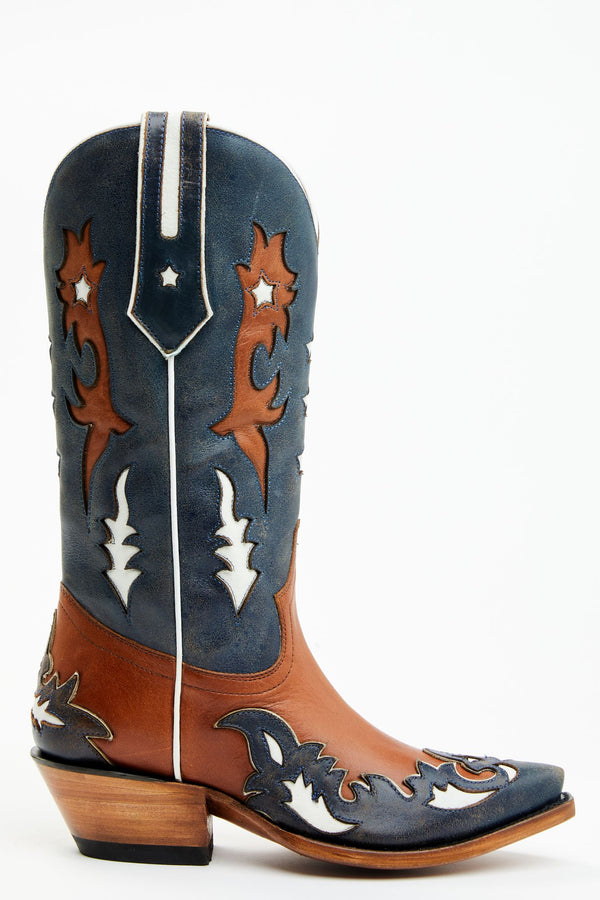 Sway Western Boots - Snip Toe - Blue