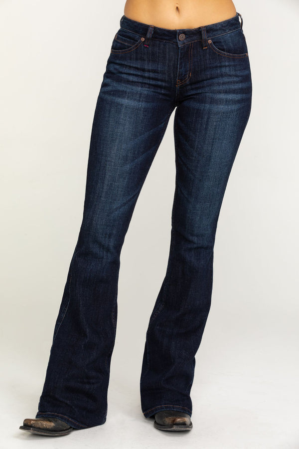 Nod to a Classic Dark Wash Denim High Rise Bootcut Jeans  High rise  bootcut jeans, Bootcut jeans, Dark wash denim