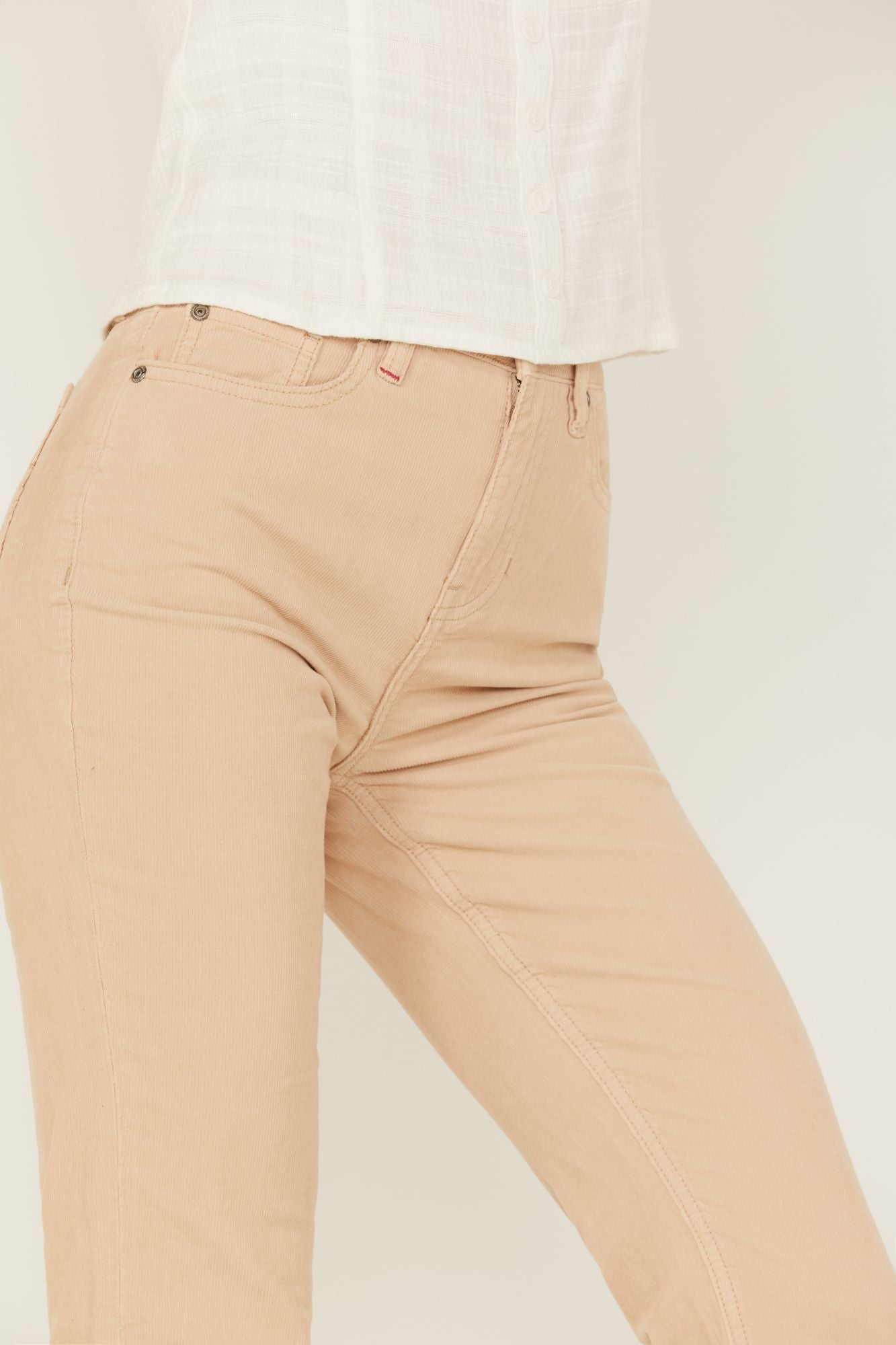 High Risin' Irish Cream Signature Back Pockets Corduroy Flare Jeans