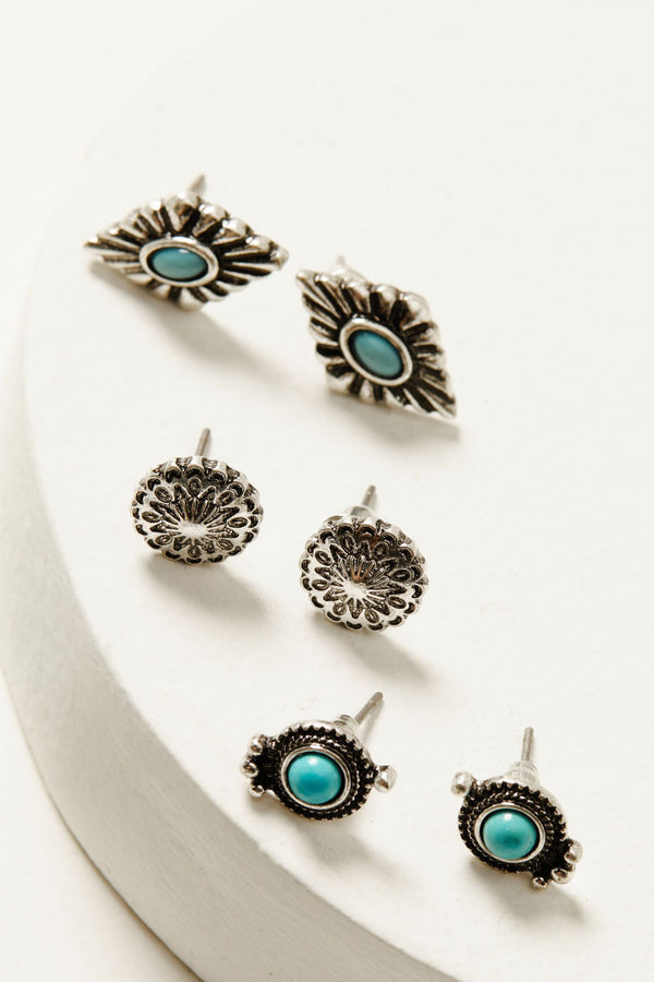 Anatole Earring Set - Silver
