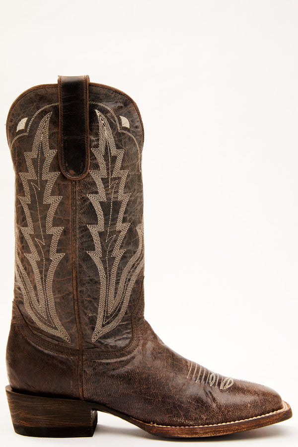 Outlaw Dark Brown Performance Western Boot w/Comfort Technology – Broad Square Toe - Dark Brown