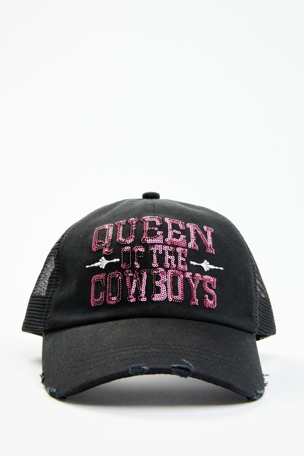 Queen Of The Cowboys Baseball Cap - Black