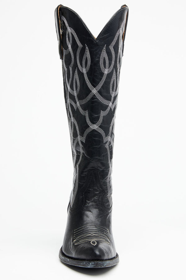 Revenge Black Western Boots - Round Toe - Black