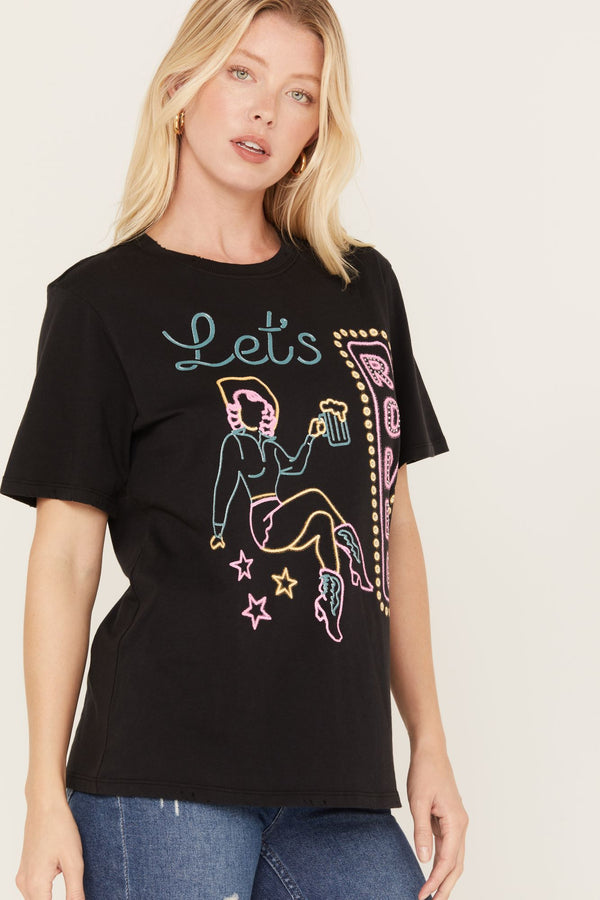 Quail Let's Rodeo Graphic Tee - Black