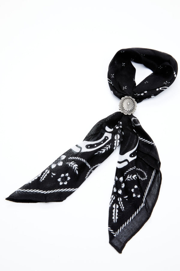 Black From The West Bandana Necklace - Black