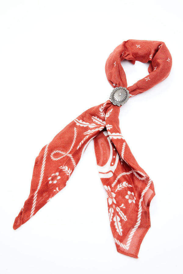 Red From The West Bandana Necklace - Red