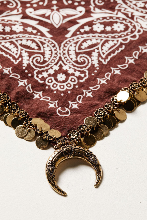 Brandywine Bandana Chain Necklace - Red
