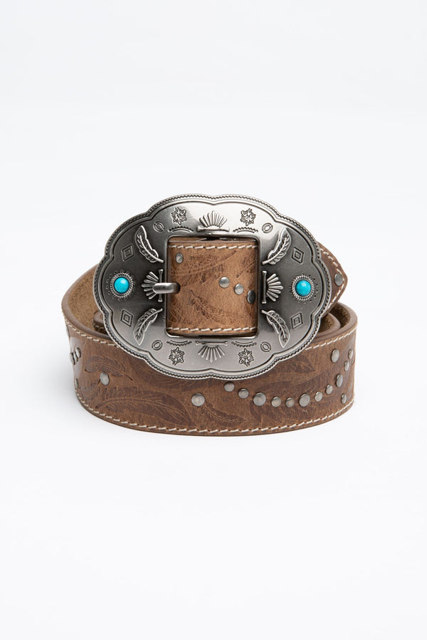 Dancing In The Dust Turquoise Belt - Brown