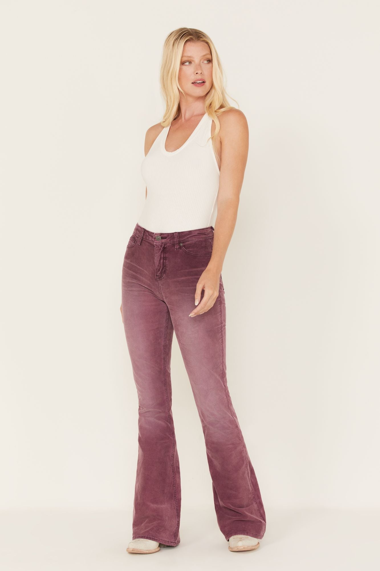 High Risin Corduroy Flare Jeans