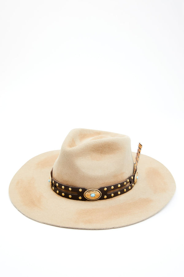 Spotted in the Night Rancher Wool Felt Western Hat - Brown
