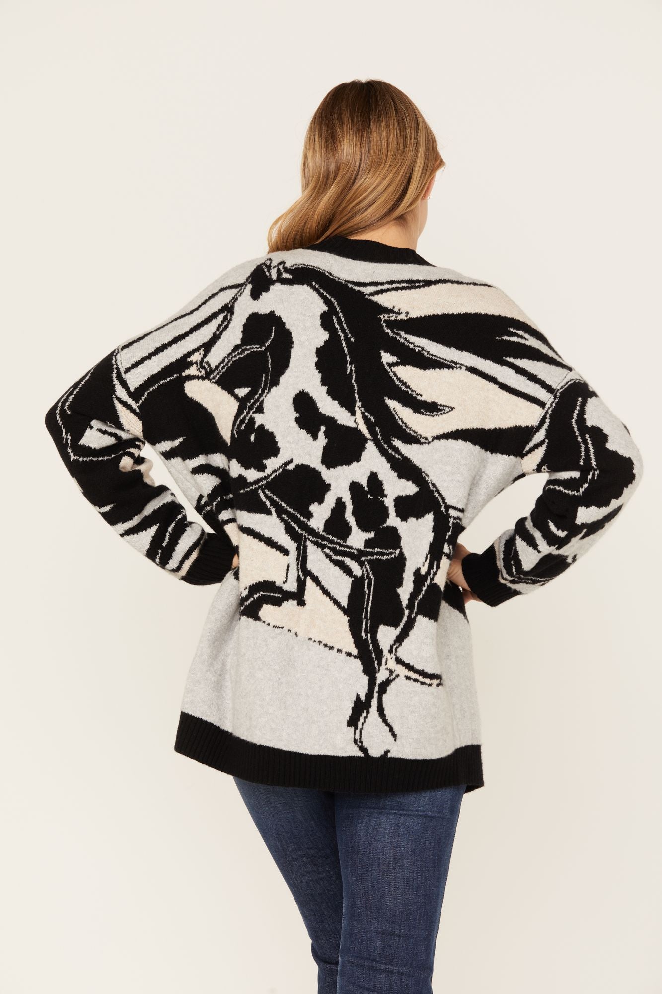 Alice Floral Abstract Cardigan Sweater