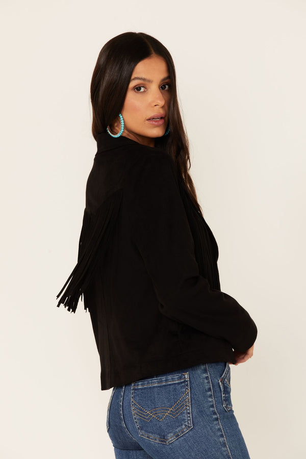 Robyn Faux Suede Jacket - Black