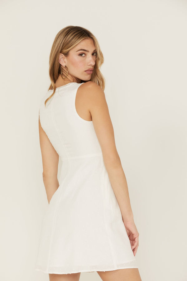 Cottage Lane Lace Dress - White