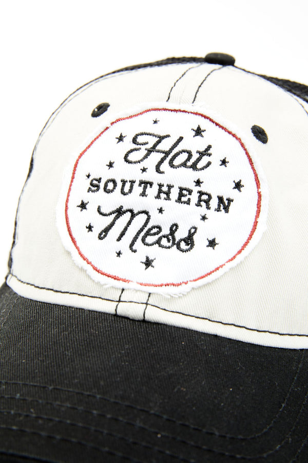 Hot Southern Mess Mesh-Back Baseball Hat - Grey