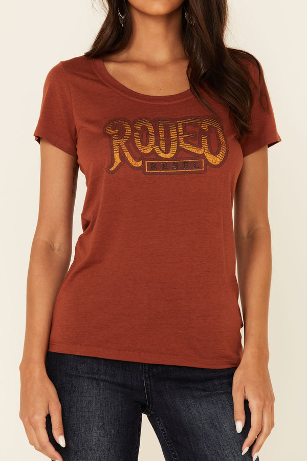 Rodeo Rebel Graphic Short Sleeve Trustie Tee - Rust Copper