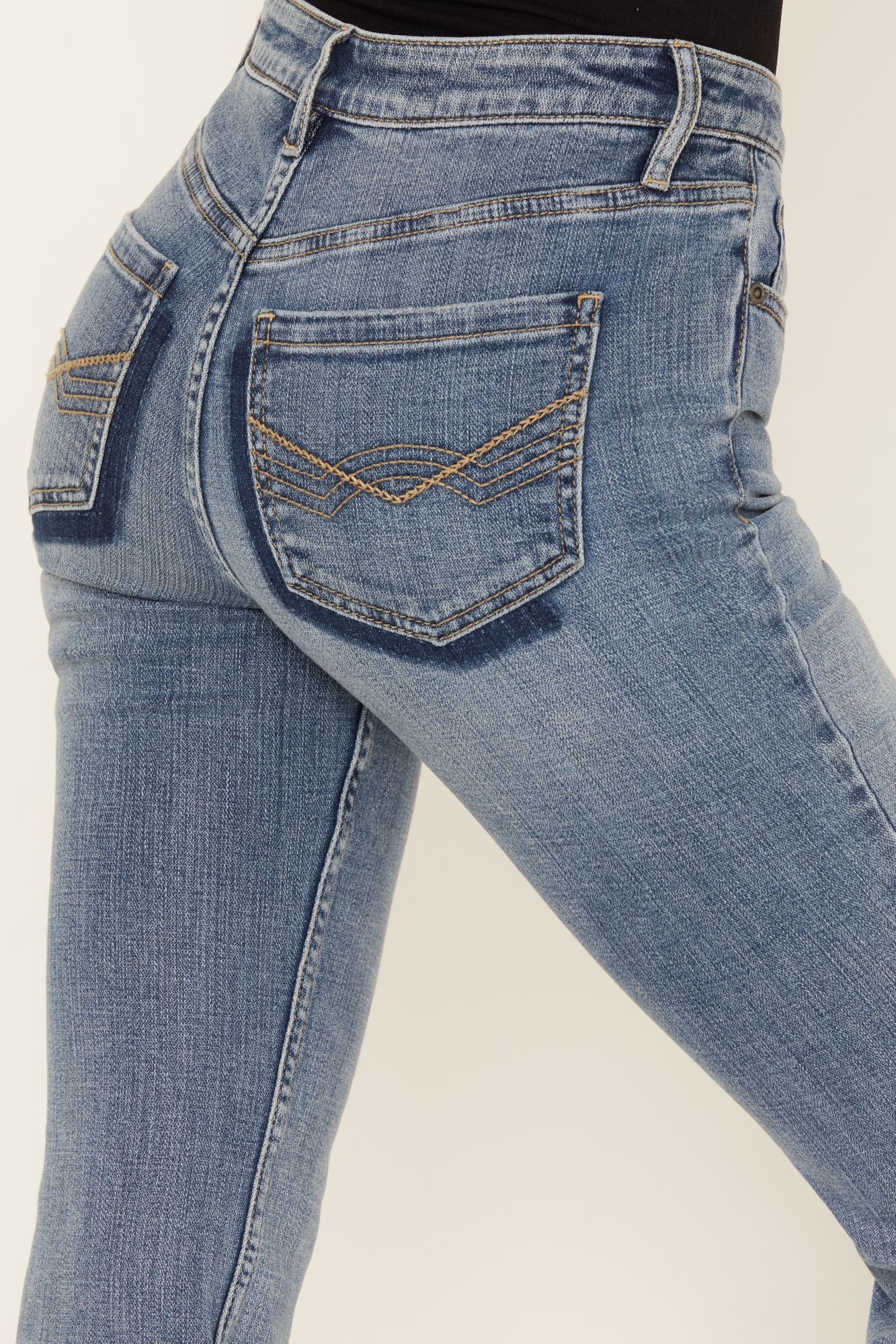 Amalie Light Wash Rebel Mid Rise Bootcut Jeans