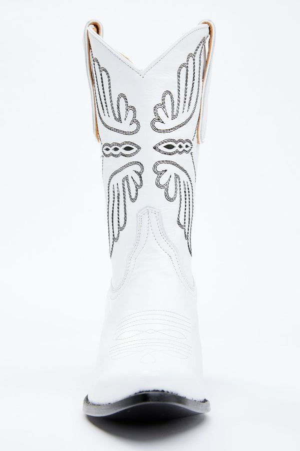 Aces White Western Boots - Round Toe - White